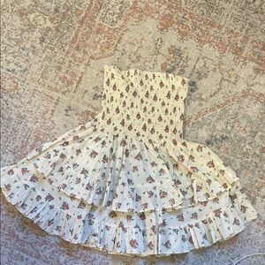 Floral Strapless Dress